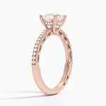 Tacori Lunetta Crescent Diamond Ring Rose Gold 18k Princess Engagement Ring