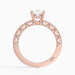 Tacori Lunetta Crescent Diamond Ring Rose Gold 18k Princess Engagement Ring