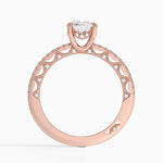 Tacori Lunetta Crescent Diamond Ring Rose Gold 18k Round Engagement Ring