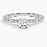 Tacori Lunetta Crescent Diamond Ring Platinum Cushion Engagement Ring