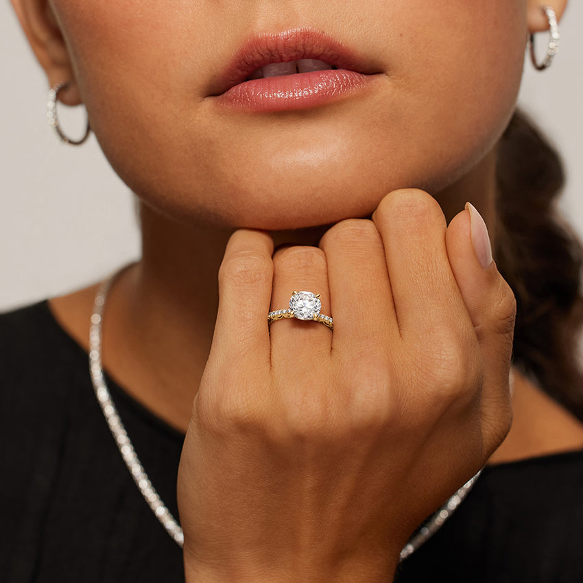Tacori Lunetta Crescent Diamond Ring Engagement Ring Setting