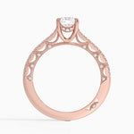 Tacori Lunetta Crescent Cathedral Diamond Ring Rose Gold 18k Cushion Engagement Ring