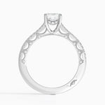 Tacori Lunetta Crescent Cathedral Diamond Ring Platinum Emerald Engagement Ring