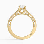 Tacori Lunetta Crescent Cathedral Diamond Ring Yellow Gold 18k Oval Engagement Ring