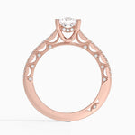 Tacori Lunetta Crescent Cathedral Diamond Ring Rose Gold 18k Princess Engagement Ring