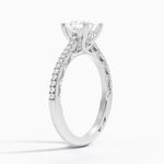 Tacori Lunetta Crescent Cathedral Diamond Ring Platinum Princess Engagement Ring