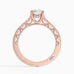 Tacori Lunetta Crescent Cathedral Diamond Ring Rose Gold 18k Round Engagement Ring