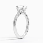 Tacori Lunetta Crescent Three Stone Diamond Ring Platinum Emerald Engagement Ring