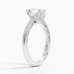 Tacori Lunetta Crescent Three Stone Diamond Ring Platinum Pear Engagement Ring