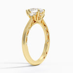 Tacori Lunetta Crescent Three Stone Diamond Ring Yellow Gold 18k Pear Engagement Ring