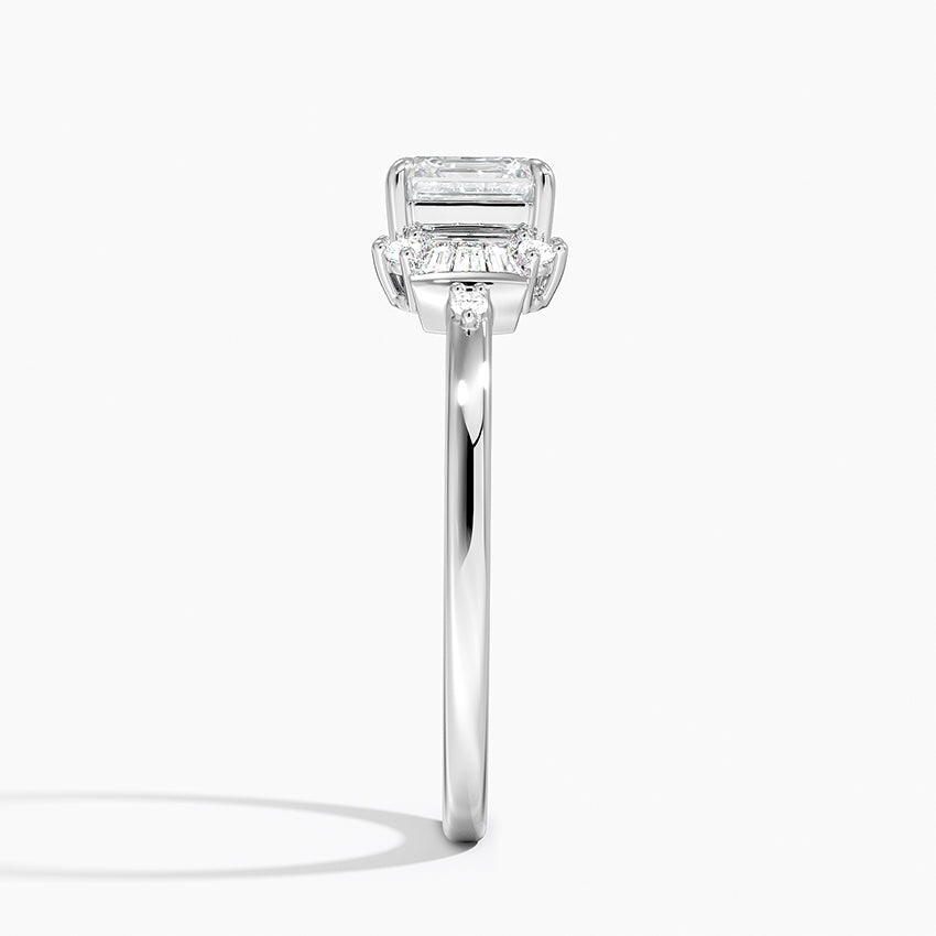Daphne Art Deco Ring Platinum Asscher Engagement Ring