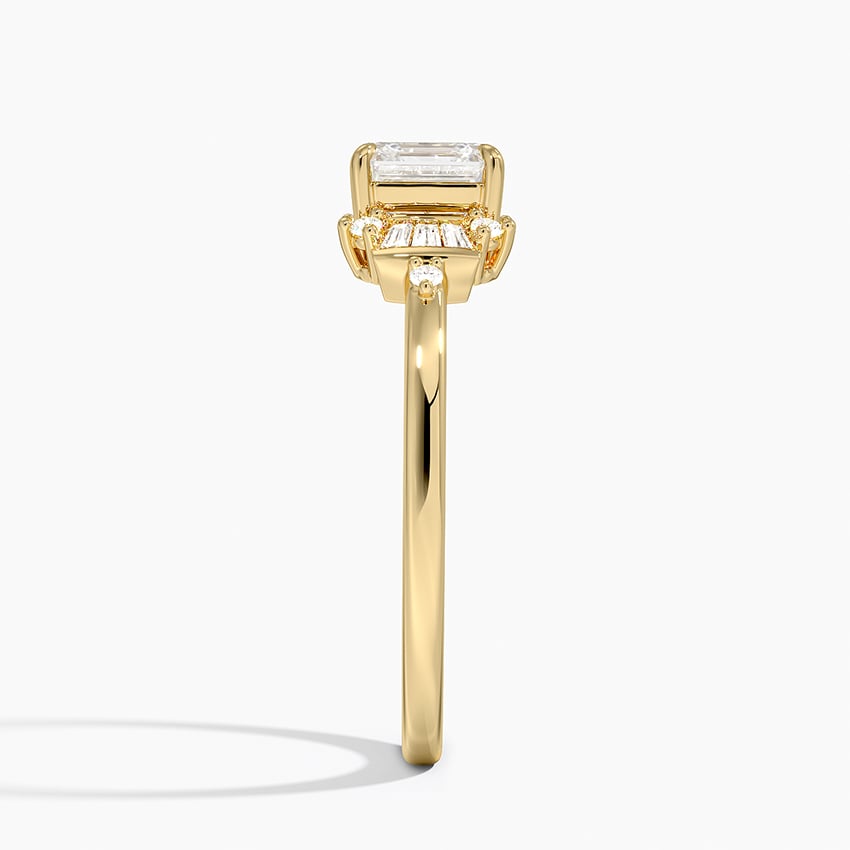 Daphne Art Deco Ring Yellow Gold 18k Asscher Engagement Ring