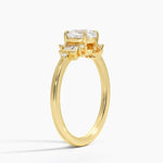 Daphne Art Deco Ring Yellow Gold 18k Cushion Engagement Ring