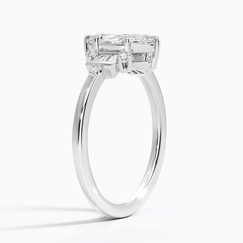 Daphne Art Deco Ring Platinum Marquise Engagement Ring