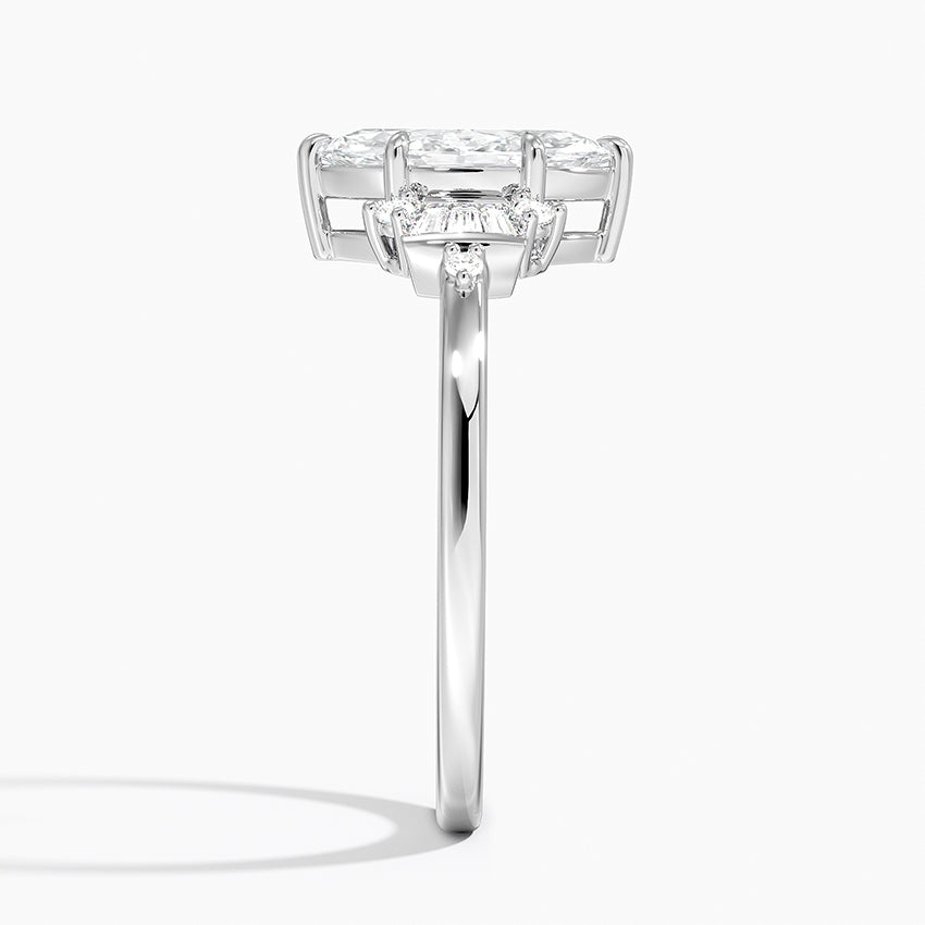 Daphne Art Deco Ring Platinum Marquise Engagement Ring