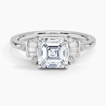 Daphne Art Deco Ring Platinum Asscher Engagement Ring