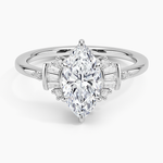 Daphne Art Deco Ring Platinum Marquise Engagement Ring