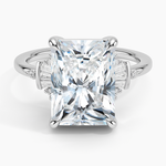 Daphne Art Deco Ring Platinum Radiant Engagement Ring
