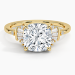 Daphne Art Deco Ring Yellow Gold 18k Cushion Engagement Ring