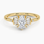 Daphne Art Deco Ring Yellow Gold 18k Marquise Engagement Ring