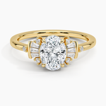 Daphne Art Deco Ring Yellow Gold 18k Oval Engagement Ring