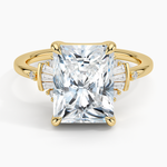 Daphne Art Deco Ring Yellow Gold 18k Radiant Engagement Ring