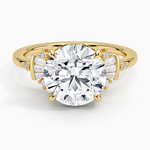 Daphne Art Deco Ring Yellow Gold 18k Round Engagement Ring
