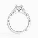 Tacori Petite Crescent Classic Bloom Diamond Ring Platinum Emerald Engagement Ring