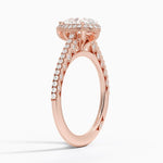 Tacori Petite Crescent Classic Bloom Diamond Ring Rose Gold 18k Pear Engagement Ring