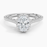 Tacori Petite Crescent Classic Bloom Diamond Ring Platinum Oval Engagement Ring