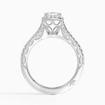Tacori Petite Crescent Bloom Diamond Ring Platinum Cushion Engagement Ring