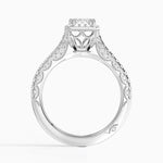 Tacori Petite Crescent Bloom Diamond Ring Platinum Emerald Engagement Ring