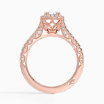 Tacori Petite Crescent Bloom Diamond Ring Rose Gold 18k Oval Engagement Ring