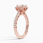 Tacori Petite Crescent Bloom Diamond Ring Rose Gold 18k Princess Engagement Ring