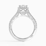 Tacori Petite Crescent Bloom Diamond Ring Platinum Princess Engagement Ring