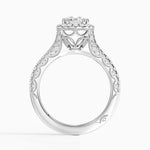 Tacori Petite Crescent Bloom Diamond Ring Platinum Round Engagement Ring