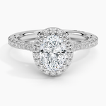 Tacori Petite Crescent Bloom Diamond Ring Platinum Oval Engagement Ring