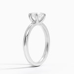 Fairmined 2mm Six-Prong Solitaire Ring White Gold 18k Oval Engagement Ring