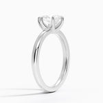 Fairmined 2mm Six-Prong Solitaire Ring White Gold 18k Pear Engagement Ring
