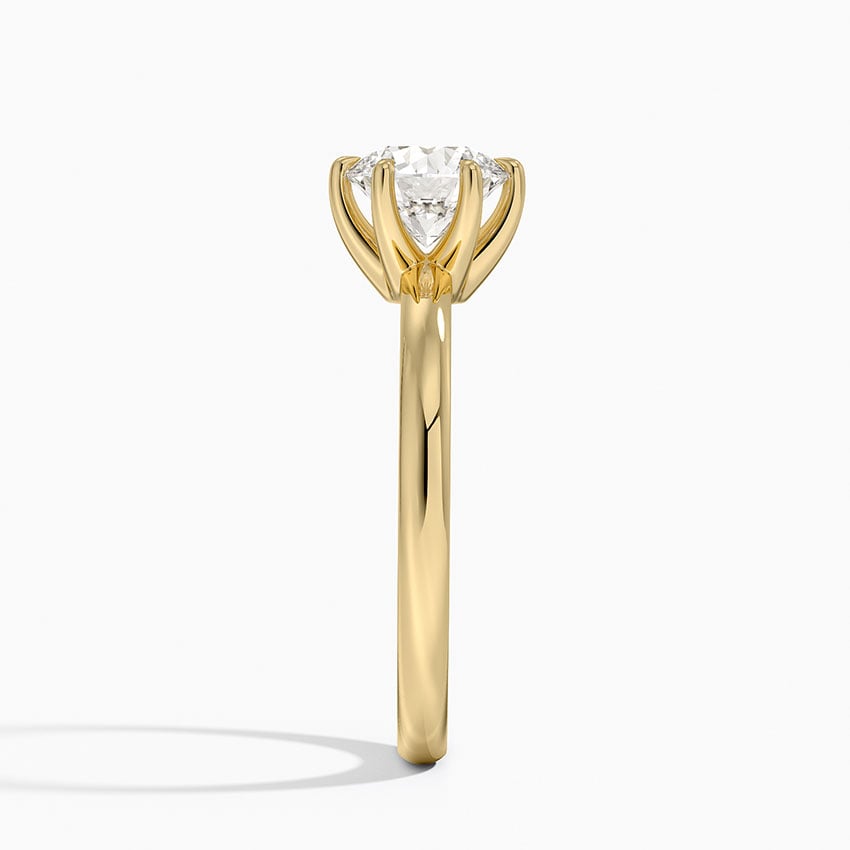 Fairmined 2mm Six-Prong Solitaire Ring Yellow Gold 18k Round Engagement Ring