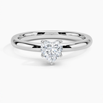 Fairmined 2mm Six-Prong Solitaire Ring White Gold 18k Heart Engagement Ring