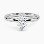 Fairmined 2mm Six-Prong Solitaire Ring White Gold 18k Marquise Engagement Ring