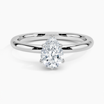Fairmined 2mm Six-Prong Solitaire Ring White Gold 18k Pear Engagement Ring