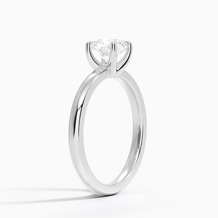 Fairmined 2mm Solitaire Ring White Gold 18k Cushion Engagement Ring