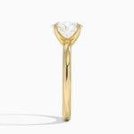 Fairmined 2mm Solitaire Ring Yellow Gold 18k Oval Engagement Ring