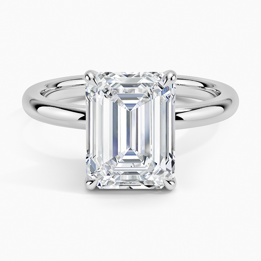 Fairmined 2mm Solitaire Ring White Gold 18k Emerald Engagement Ring