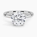 Fairmined 2mm Solitaire Ring White Gold 18k Round Engagement Ring