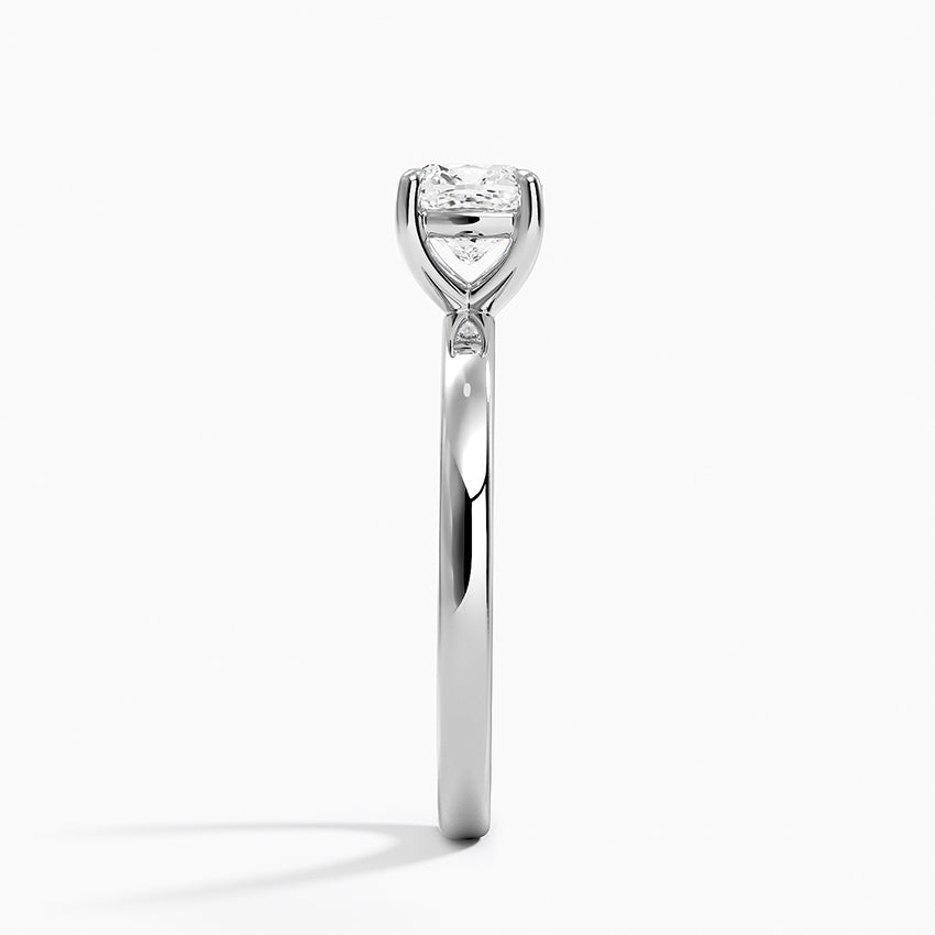 Fairmined Perfect Fit Solitaire 2mm Ring White Gold 18k Cushion Engagement Ring