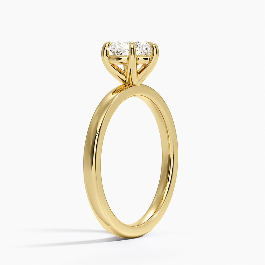 Fairmined Perfect Fit Solitaire 2mm Ring Yellow Gold 18k Heart Engagement Ring