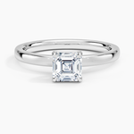 Fairmined Perfect Fit Solitaire 2mm Ring White Gold 18k Asscher Engagement Ring